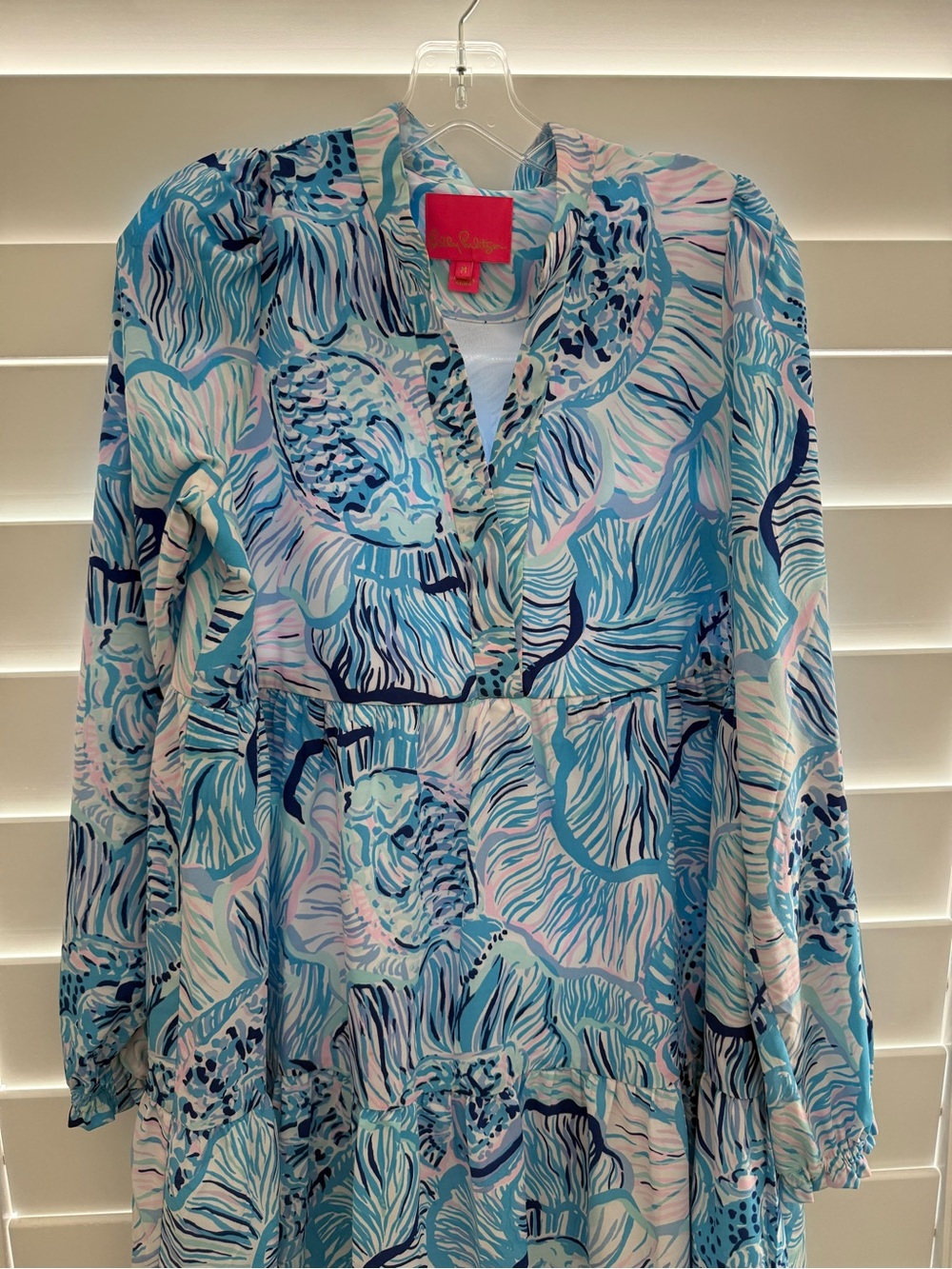Lilly Pulitzer Blue Multi Tropical-Print Women's Swim Coverup